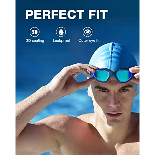 ZIONOR G1 Polarized Swimming Goggles for Unisex Adult Women Anti Fog 100% Anti UV Diving Goggles