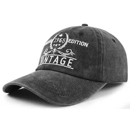 Goyklrb Limited Edition 1965 Baseball Hats for Men Women, Adjustable Cotton Embroidered 60th Birthday Baseball Cap