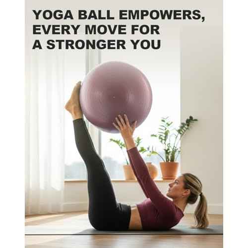 Trideer Exercise Ball Yoga Ball ? Office Seating & Balance Ball Chair, Stability Ball for Pilates, Physical Therapy,Core Training & Balance Improvement & Stretching