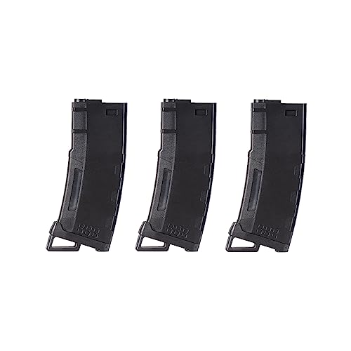 Lancer Tactical Airsoft M4 M16 Series 130-Round Transparent Mid-Cap Magazine - Black