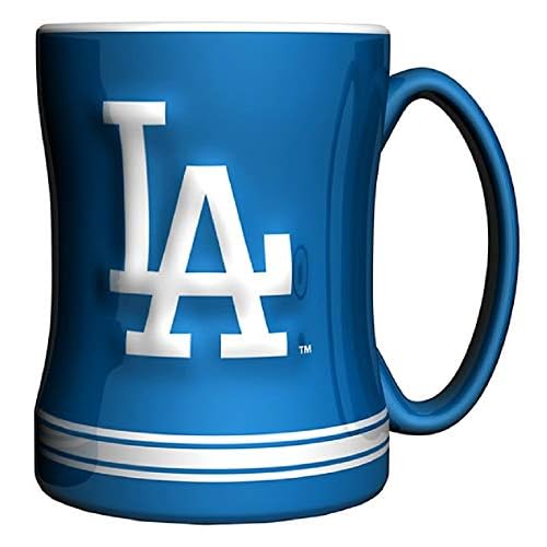 L.A. Dodgers Navy Blue 14oz. Ceramic Relief Mug