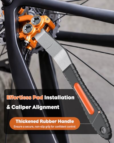 Bike Brake Pad Spreader Tool with Wrench for Disc Brakes - Bicycle Caliper Adjustment