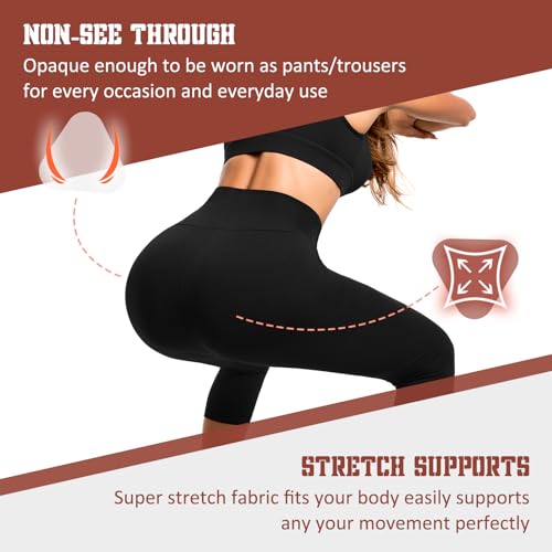 Women's Capri Leggings 2 Pack - Comfortable Athletic & Casual Wear