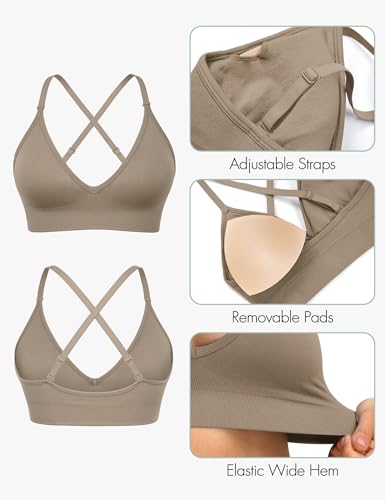 X-Large Sports Bras Pack - Adjustable, Wireless, Breathable Activewear for Women