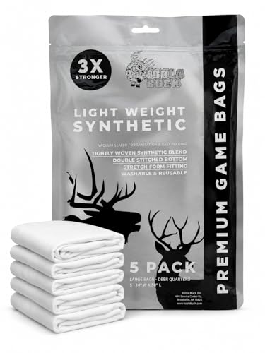 Synthetic Game Bags for Hunting | Ultra-Light 5 Pack Deer Qtr Bags