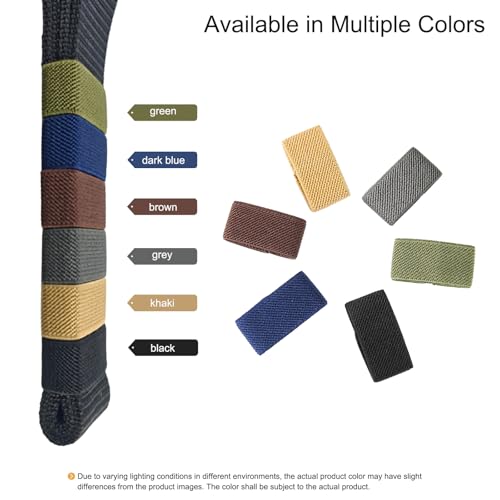 12 Pcs High-Elasticity Nylon Belt Keepers, Flexible Webbing Strap