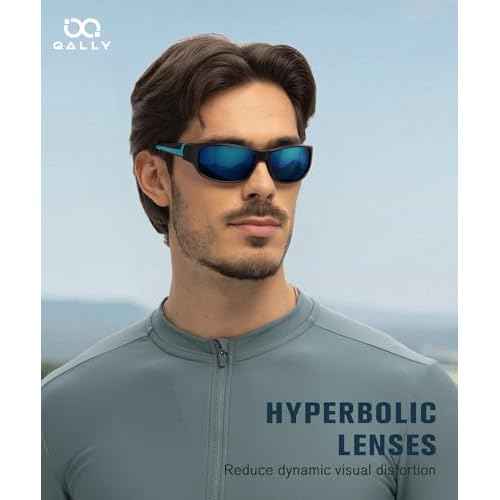 Sunglasses Men Polarized Mens Sunglasses, Wrap Around Sports Sun Glasses for Cycling Running with UV400 Protection