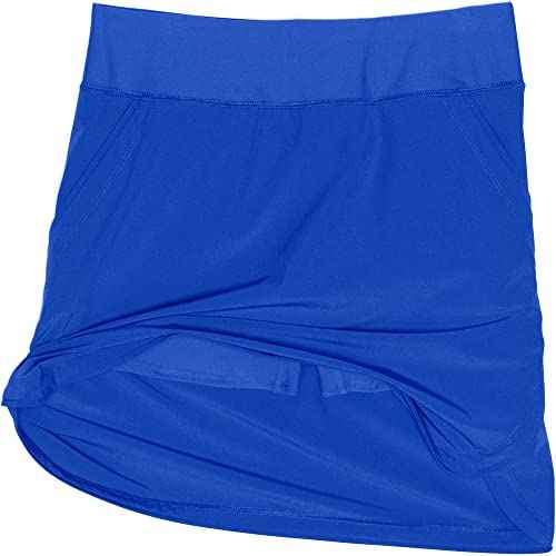 Lands' End Womens Comfort Waist Swim Skirt Swim Bottoms Skort Electric Blue Regular 14