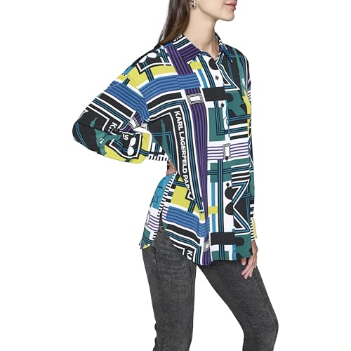 KARL LAGERFELD Women's Soft Long Sleeve Blouse