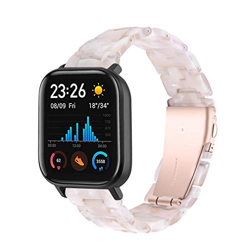 Pink Flower Resin Bracelet Compatible with Skeiwatch & More - Women Replacement Jewelry