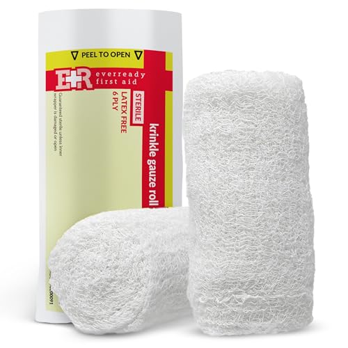 Sterile 6-Ply Gauze Bandage Roll 4.5 x 4.1 Yards - Latex-Free First Aid