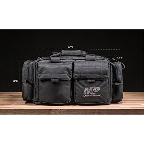SMITH & WESSON S&W and M&P Tactical Range Bags with Weather Resistant Material for Shooting, Range, Storage and Transport