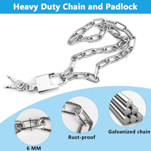 Heavy-Duty Stainless Steel Bike Chain Lock 40 Inch Security Lock with Key