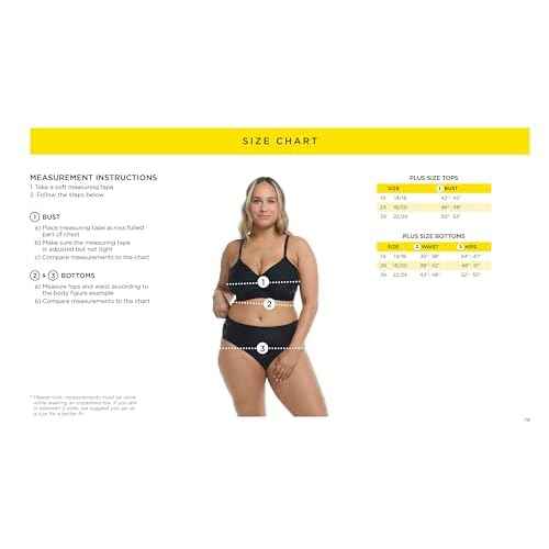 Body Glove Women's Marlee Plus High Waist Bikini Bottom Swimsuit, Available in Sizes 1x,2X,3X