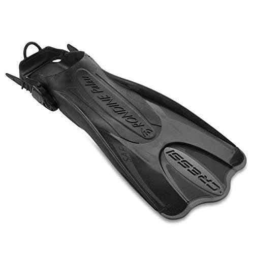 Cressi Adult Short Adjustable Fins - Snorkeling Versatile Open Heel To Use Also Barefoot - Palau SAF: Made In Italy