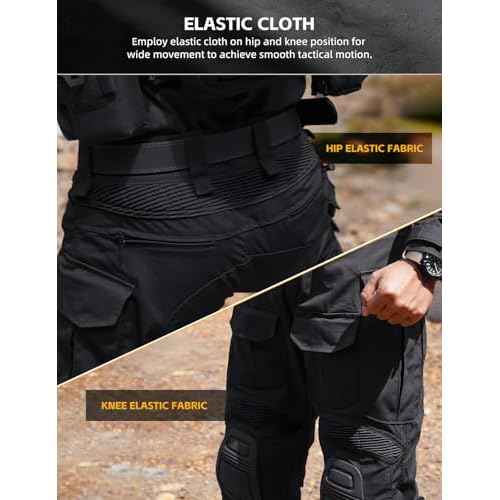 IDOGEAR Men's G3 Combat Pants with Knee Pads Multi Camouflage Trousers Airsoft Hunting Paintball Tactical Outdoor Pants