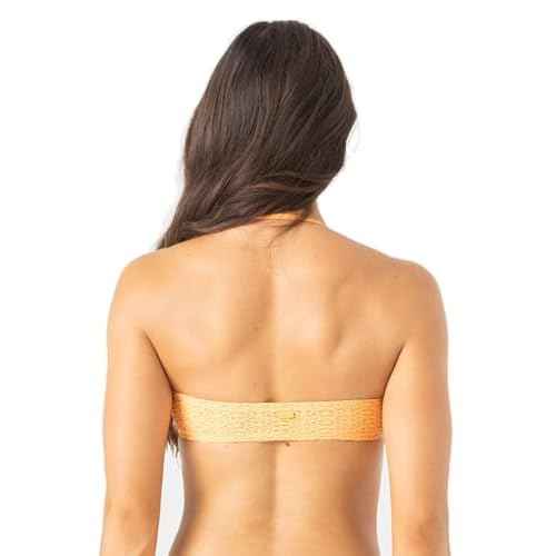 Roxy Women's Bandeau Bikini Strapless Swim Top, Quick-Dry, Removable Pads, UPF 50+, Pool, Beach, Surf, Resort Wear