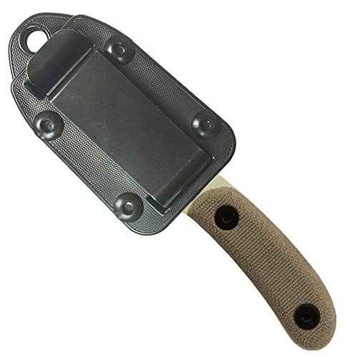 ESEE Knives Candiru Desert Tan w/Handle, Molded Polymer Sheath, and Clip Plate