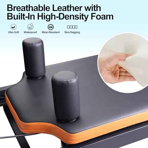 Pilates Reformer,Dpiolrcag Foldable Pilates Machine & Equipment for Home Use and Gym Workout, Suitable for Advanced and Beginners Users, Up to 250 lbs Weight Capacity