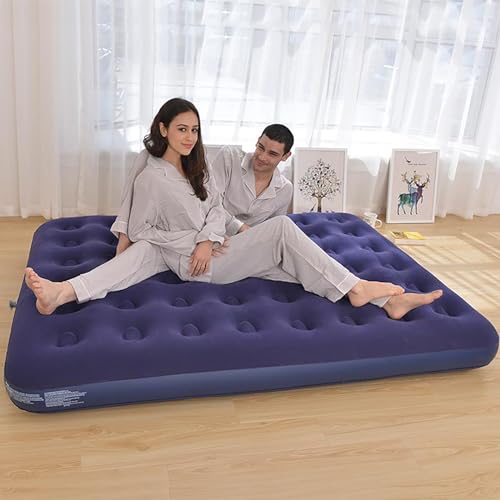 DIMAR GARDEN King Size Camping Air Mattress with Pillow & Hand Pump - Inflatable Bed