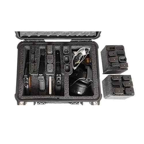 Case Club 3 Pistol & Accessory & Up to 23 Magazines Pre-Cut Waterproof Case with Silica Gel to Help Prevent Gun Rust (Gen 2)