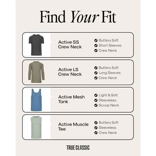 True Classic Workout Shirts for Men ? Mens Shirts & Muscle Shirt for Men, Gym Shirts, Tank Tops Men and Athletic Base Layer