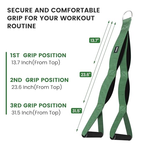 Heavy-Duty Tricep Rope Cable Attachment Handles for Strength Training