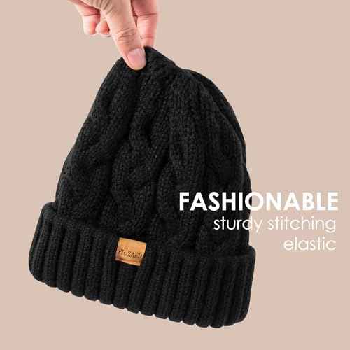 Womens Winter Knitted Beanie Hat Knit Warm Skull Cap Skull Cap Beanie for Women 2 Packs