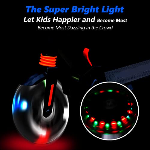 Blingbin LED Flash Scooter Wheels 80MM Replacement for Kids, Black