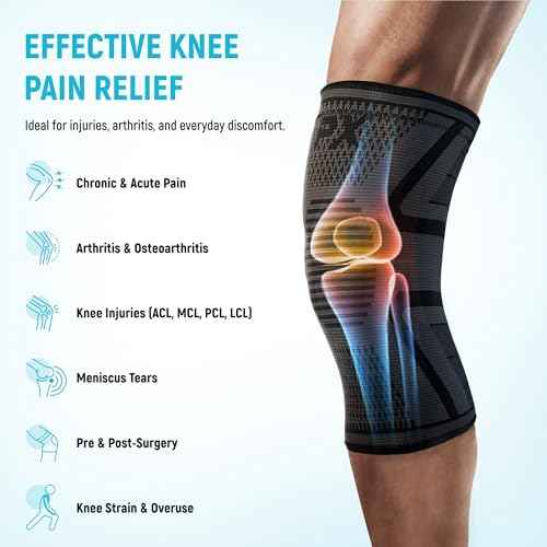 PX Compression Knee Brace for Women & Men, 2 Pack Knee Brace for Meniscus Tear, Torn ACL, Running Workout, Sports - Black Machine Washable Knee Support Sleeve for Arthritis Pain Relief ? XXXL Pair