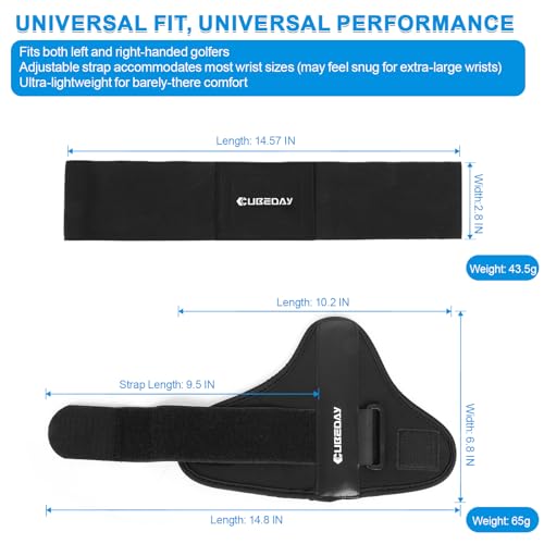 Golf Wrist Brace & Arm Band Training Aid Kit for Impact Control & Muscle Memory