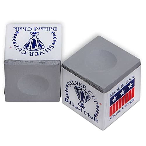Billiard Cue Chalk Set - Pewter 12-Piece Box for Pool & Snooker