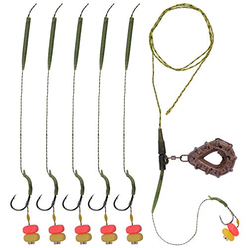 Carp Fishing Rig Kit Hair with Flat Pear Sinkers & Swivels - Variation A