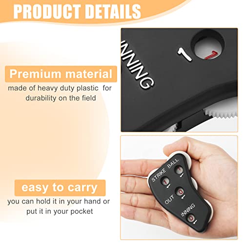 TOYMIS Baseball Umpire Clicker Counter - Black, Pack of 2