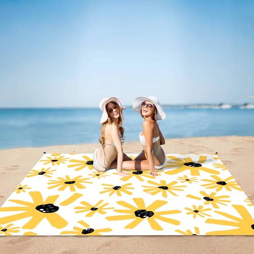 Beach Blanket, Waterproof Sandproof Beach Mat Lightweight Outdoor Picnic Blanket for Travel, Camping, Hiking