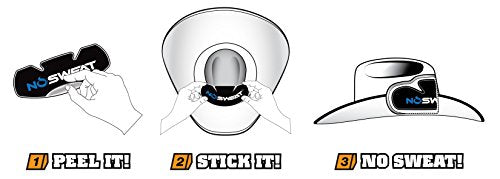 6 Pack Cowboy Hat & Helmet Sweat Liners - No Sweat US Made Wicking Pads