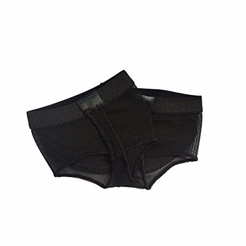 Women's Dance Paws Pad Foot Thongs - Large Champagne & Black Variation