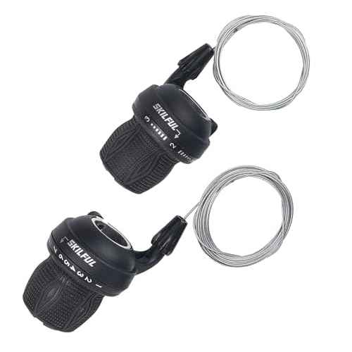 THALOUS Bicycle Twist Shifter Lever 3x7 3x6 Speed Revoshift Lever 21 18 Speed Twist Grip Gear for MTB Mountain Bike 1 Pair