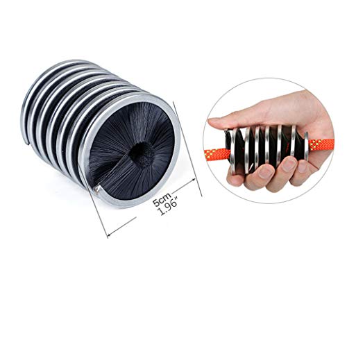 Stainless Steel Nylon Rope Cord Brush for Rock Climbing Rope Brush Cleaning Brush Rope Portable Wash Rope Tools Nylon + Stainless Steel, As Pic Shows