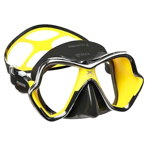 MARES X-Vision Chrome Liquidskin Scuba Diving Mask | Secure Grip, Hydrodynamic Design | Snorkeling, Water Sports, Underwater