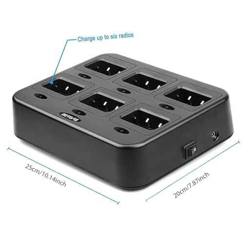 Retevis RT27 RT27V Walkie Talkies Charging Base, Six-Way Charger Station (Not for RT22), Multi Unit Rapid Gang Charger, Compatible with Retevis RT27 RT27V 2 Way Radios (1 Pack)