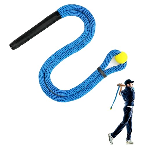 Golf Rope Swing Trainer Blue - Speed, Rhythm, Flexibility & Strength Practice Aid