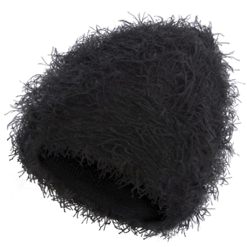 Distressed Beanie, Fuzzy Shiesty Yeat Warm One Size for Men Women Winter Fashion Knit Cap