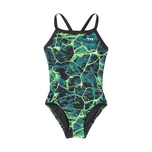 TYR Durafast Elite Diamondfit One Piece Girls' Swimsuit - Athletic Training and Competition Swimwear - Resists Chlorine