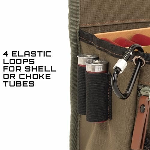 Allen Company Triumph Rip-Stop Double Compartment Shell Bag & 52 inch Waist Belt, Holds 50 Empty Hulls, Olive Green