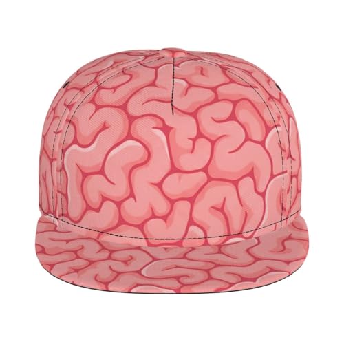 Funny Brain One Size Snapback Hat Trucker Cap - Hip Hop Style Adjustable Baseball Cap for Men Women