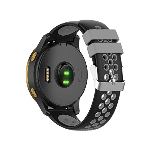 FitTurn Two-Color Breathable Quick Release Watch Strap 20mm Tricolor-D