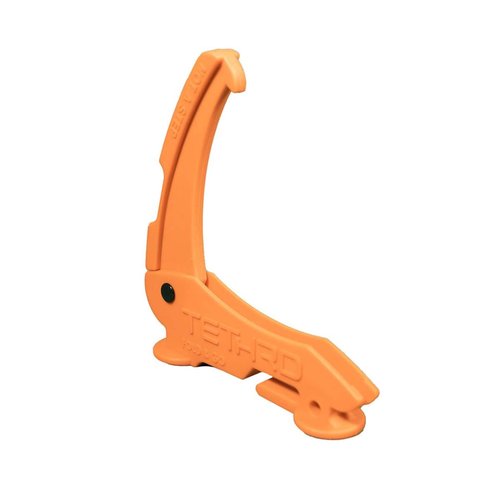 Tethrd Fold N Go Saddle Hunting Gear Accessory Hook - Super Strong and Lightweight - Ideal for Hanging a Bow, Rifle, Backpack, or use as a Rifle Rest, Orange