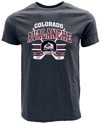 Colorado Avalanche NHL Unisex T-Shirt Heathered Hockey Puck XX-Large Team Color