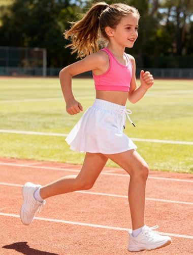 Girls Butterfly Shorts 2-3 Pack with Pockets & Liner - Black, White, Pink, 10-11 Years